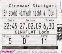 Eintrittskarte Er steht einfach nicht auf dich