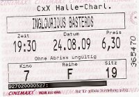 Inglorious Basterds Eintrittskarte