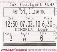 New York I love you Eintrittskarte