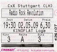 Eintrittskarte zu Radio Rock Revolution