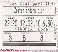 Zeiten ändern dich Eintrittskarte