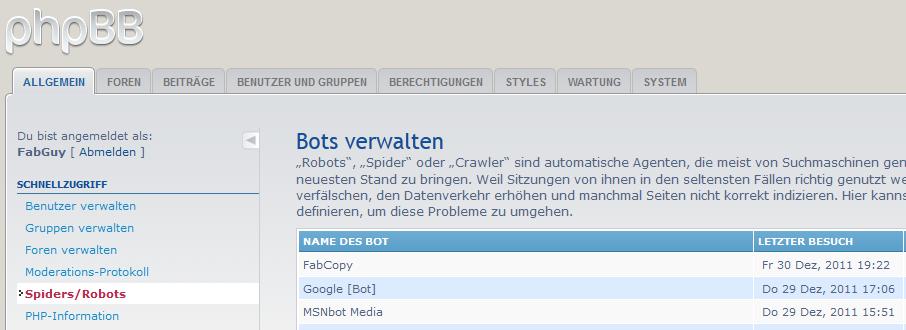 phpbb3 - add bot